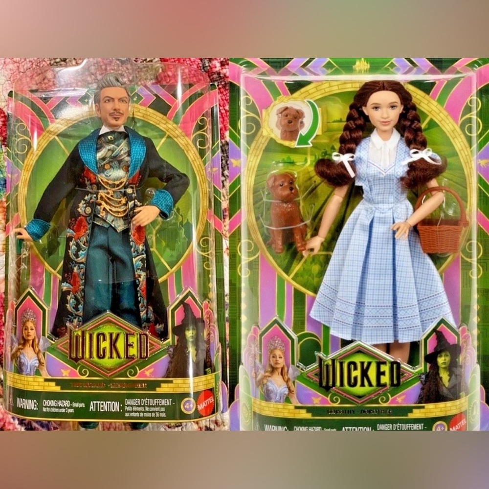 NEW IN HAND MATTEL Wicked For Good Movie WIZARD DOLL & DOROTHY GALE W/ TOTO NWB
